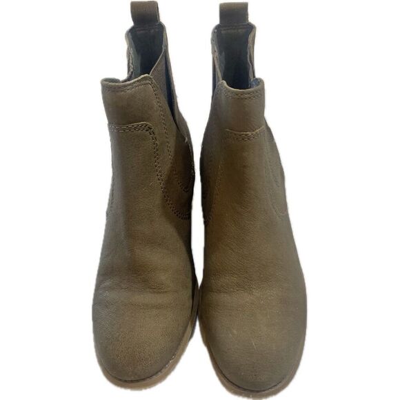 Nine West Brown Suede Leather Slip on Bootie Boots Women Size 5.5 - Picture 3 of 7